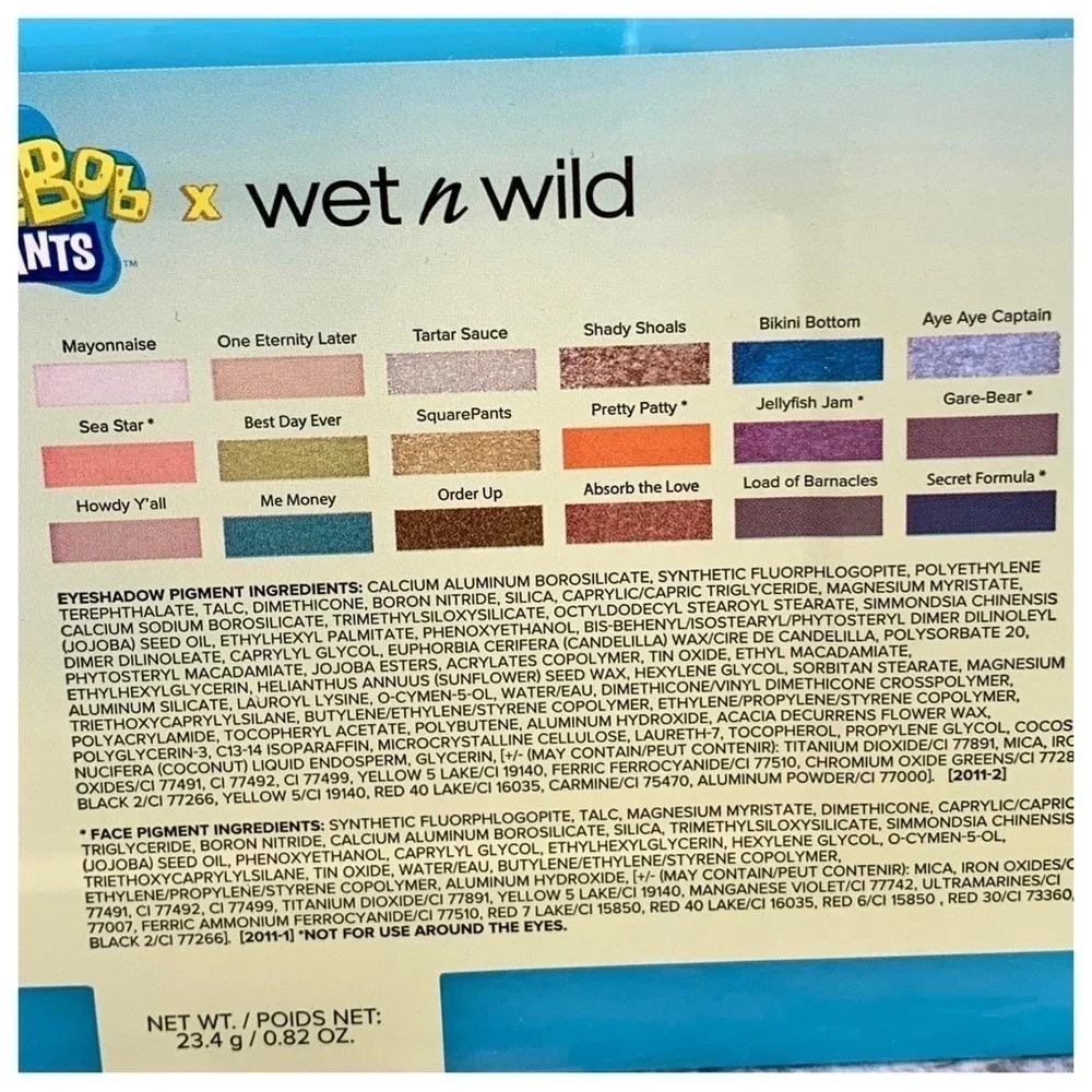 New Spongebob x Wet n Wild Nautical Nonsense Palette Eyeshadow Limited Edition